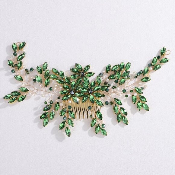 Wedding Hair Comb Large Crystal Rhinestone Bridal Accessories for Women main image 4